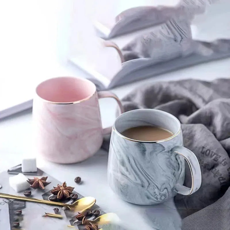 Elegance Sip: Nordic Marble Mug