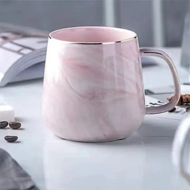 Elegance Sip: Nordic Marble Mug