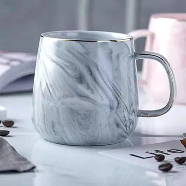Elegance Sip: Nordic Marble Mug