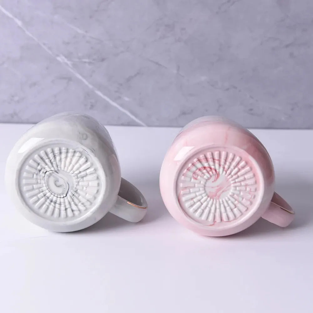 Elegance Sip: Nordic Marble Mug