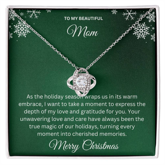 To My Beautiful Mom | Love Knot Necklace