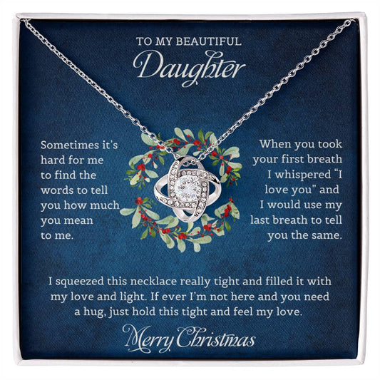 To My Beautiful Daughter | Love Knot Necklace