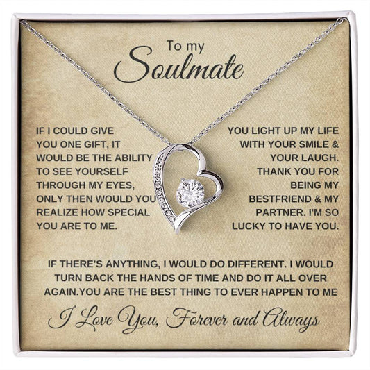 To My Soulmate | I Love You, Forever & Always - Forever Love Necklace