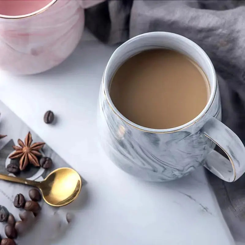 Elegance Sip: Nordic Marble Mug